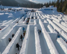 В Польше построили самый огромный в мире снежный лабиринт (ФОТО+ВИДЕО)