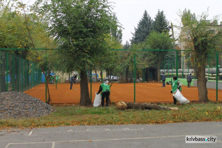 В одной из школ Кривого Рога появились новые теннисные корты (ФОТО)