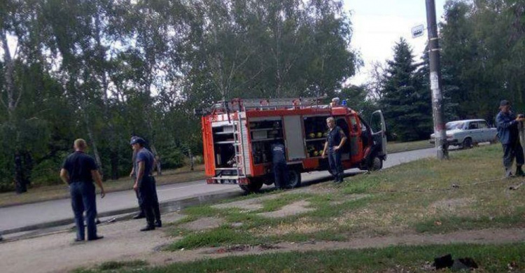 В Кривом Роге недалеко от магазина загорелся автомобиль (ФОТО)