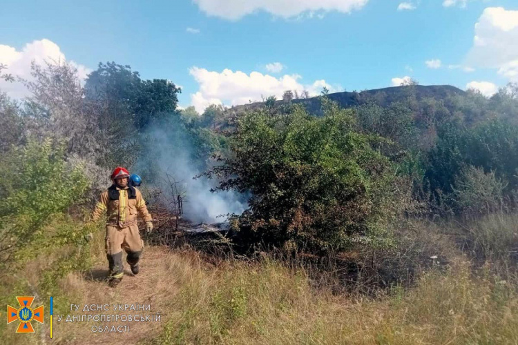 У Кривому Розі вогнеборці ліквідували займання сухостою