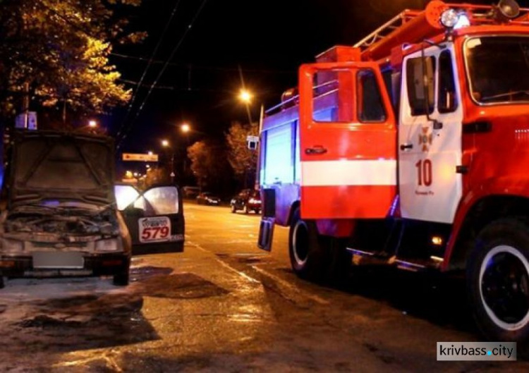 В Кривом Роге на ходу загорелся легковой автомобиль (ФОТО)