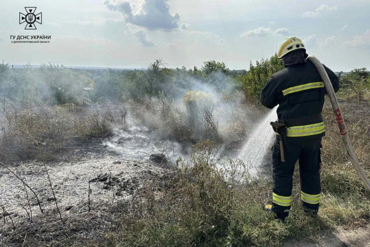 На Дніпропетровщині протягом доби вогнеборці ліквідували 34 пожежі в екосистемах