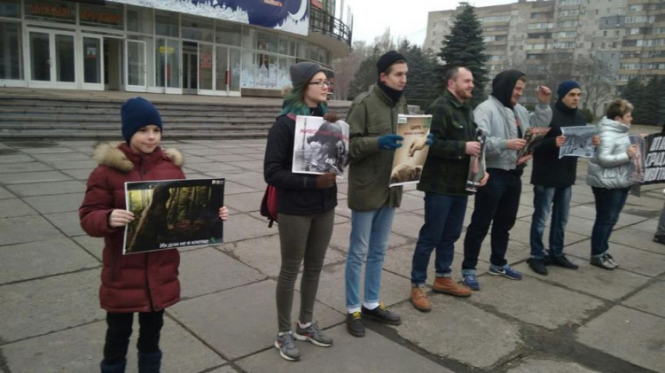 В Кривом Роге зоозащитники пикетировали цирк