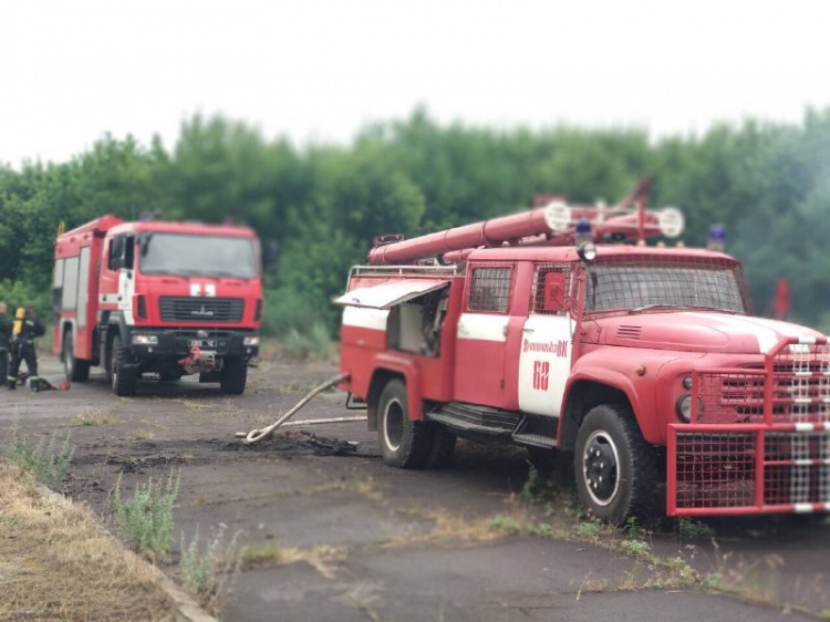 В Криворожской колонии тушили условный пожар (ФОТО)