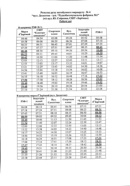 Изменение расписания автобусов №4, 228 и 228А: в отделе транспорта опубликовали новый график движения автобусных маршрутов Кривого Рога (граф