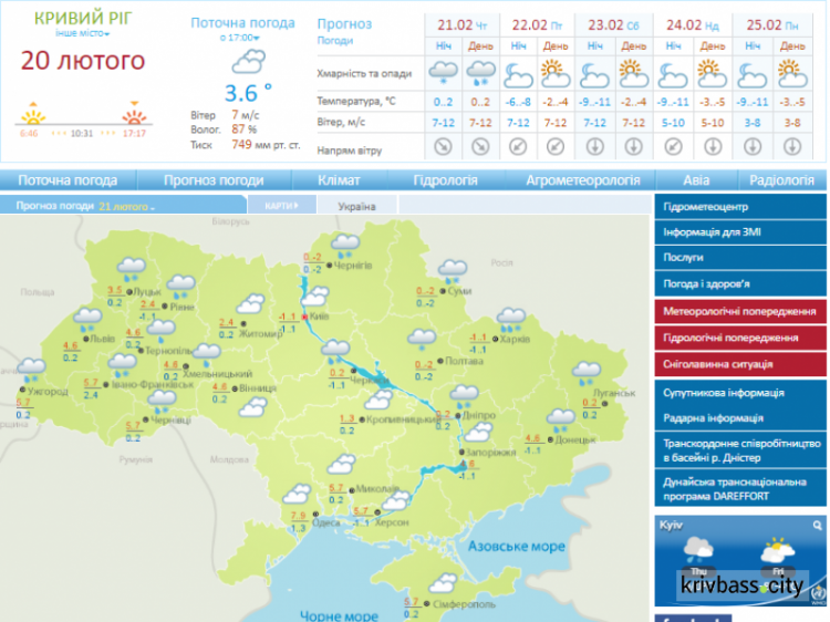 Ветер, мокрый снег, похолодание: в Кривом Роге объявлено штормовое предупреждение