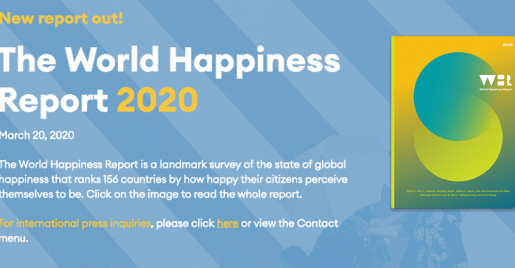 Скріншот із офіційного сайту «Тhe World Happiness Report»