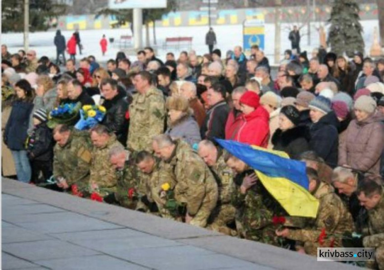 Воины батальона "Кривбасс" посетили торжественное открытие памятника Героям Украины (ФОТО)